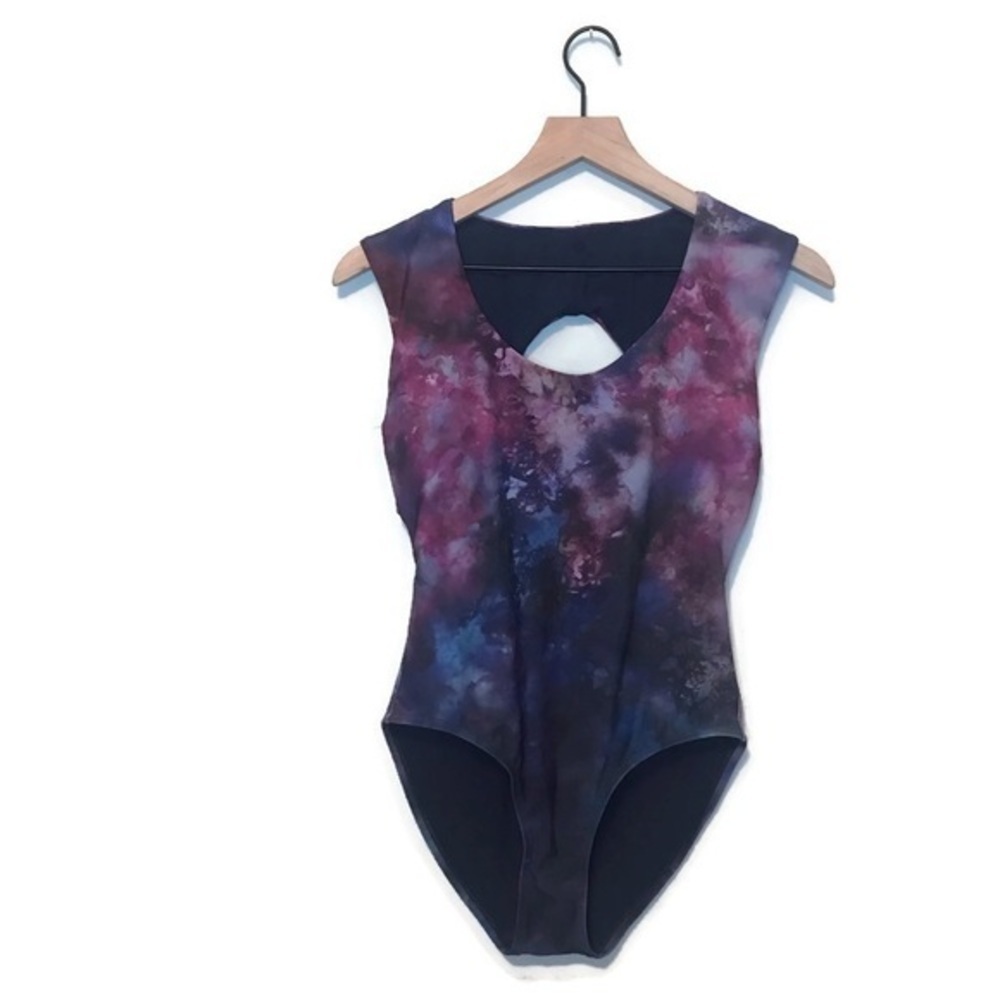 Athleta Supernova Tie Dye Galaxy Strappy One Piece Swimsuit Size XS - Picture 2 of 10
